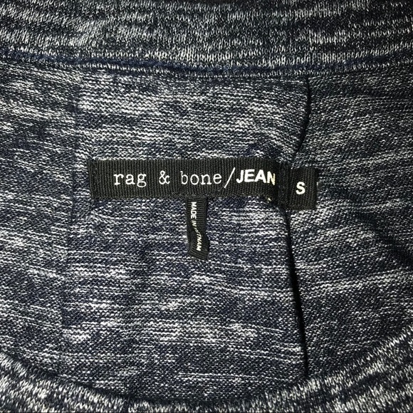 rag & bone /Jean Blue Marled Long Sleeve Top Sz S - Picture 7 of 8